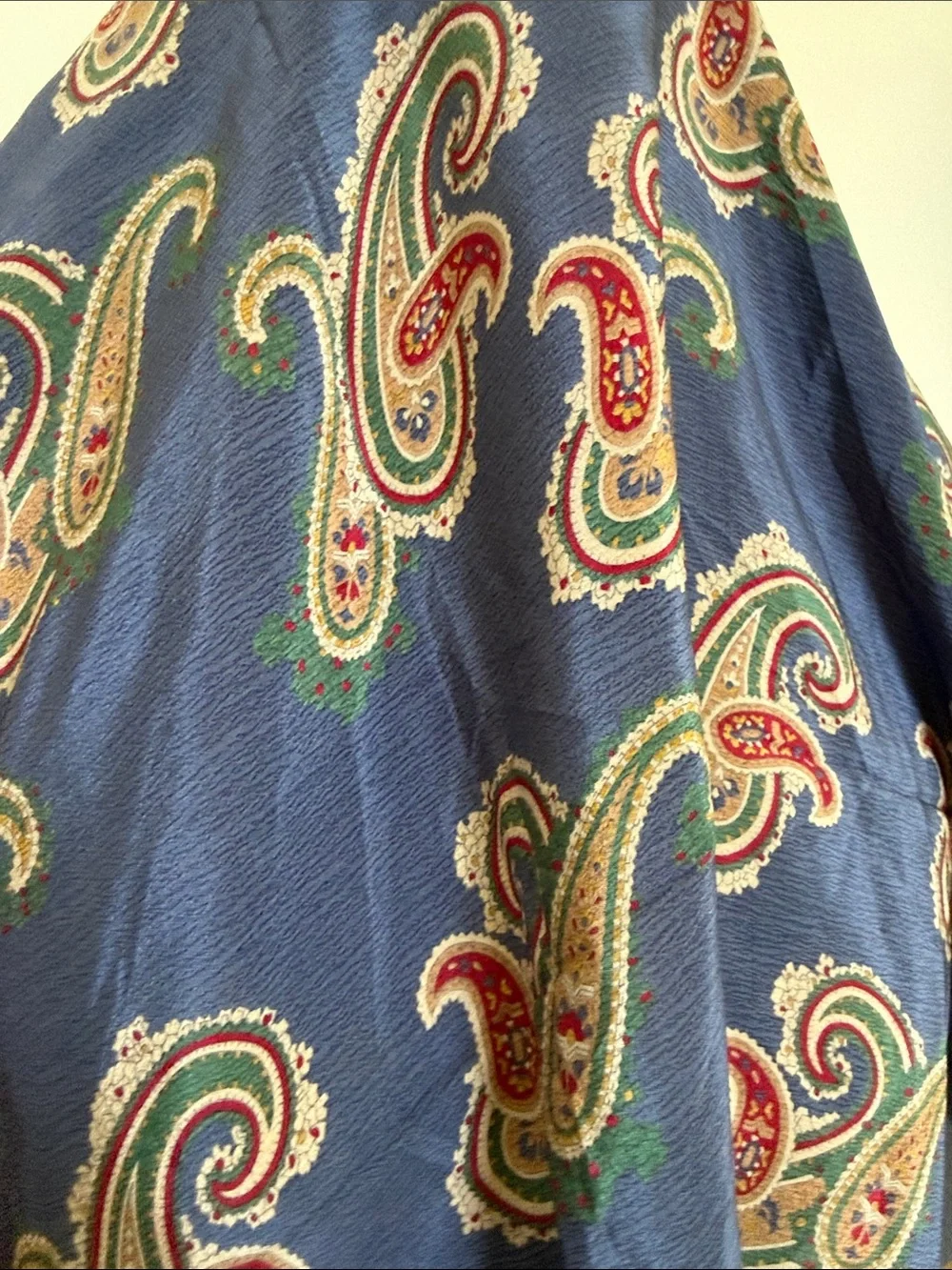 Valentino Garavani Large 31x31 Silk Paisley Scarf Blue Green